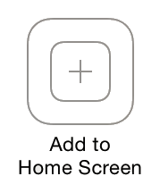 add to home screen button